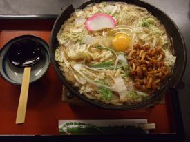 なめこ鍋焼きうどん