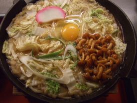 なめこ鍋焼きうどん